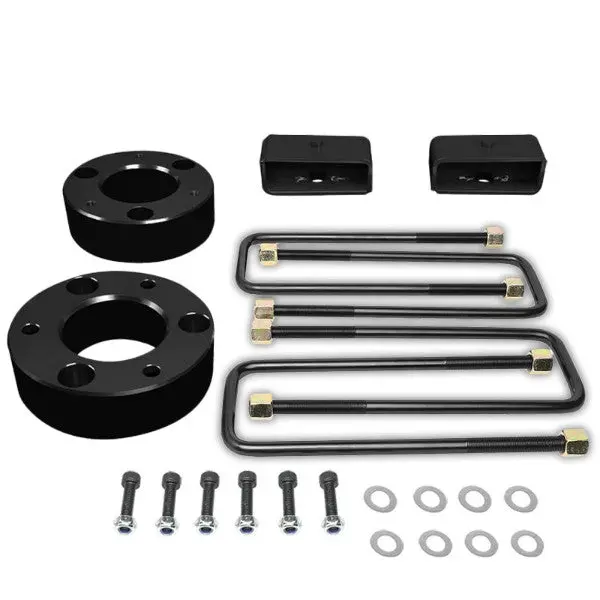 3" F/2" R Black High Mount Leveling Kit Spacer/Block For 07-17 Silverado 1500 1
