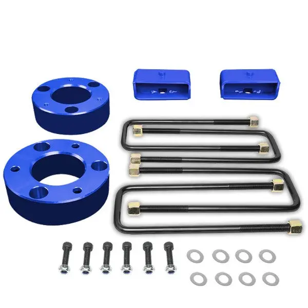 3" F/2" R Blue High Mount Leveling Kit Spacer/Block For 07-17 Silverado 1500 1