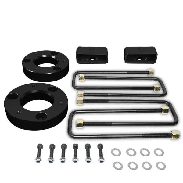 2" F/2" R Black High Mount Leveling Kit Spacer/Block For 07-17 Silverado 1500 1