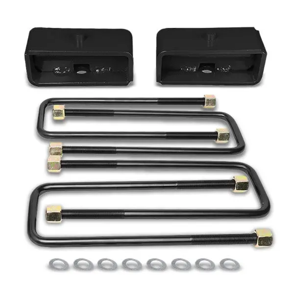 2" Rear Black Leaf Spring Mount Leveling Lift Kit Block For 99-17 Silverado 1500 1