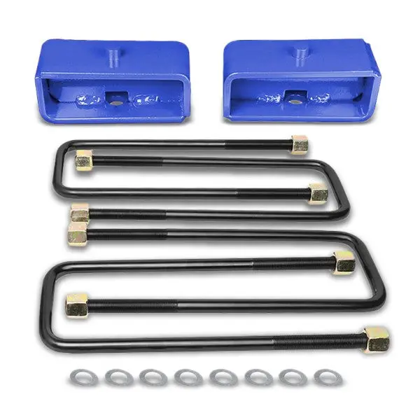 2" Rear Blue Leaf Spring Mount Leveling Lift Kit Block For 99-17 Silverado 1500 1
