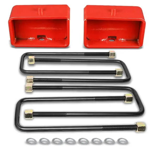 3" Rear Red Leaf Spring Mount Leveling Lift Kit Block For 99-17 Silverado 1500 1