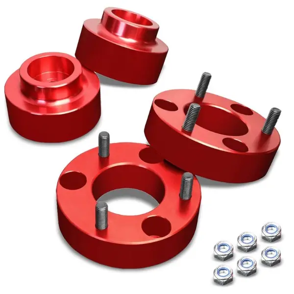 2"F/1.5"R Red Strut Top/Spring Leveling Lift Kit Spacer For 09-10 Dodge Ram 1500 1