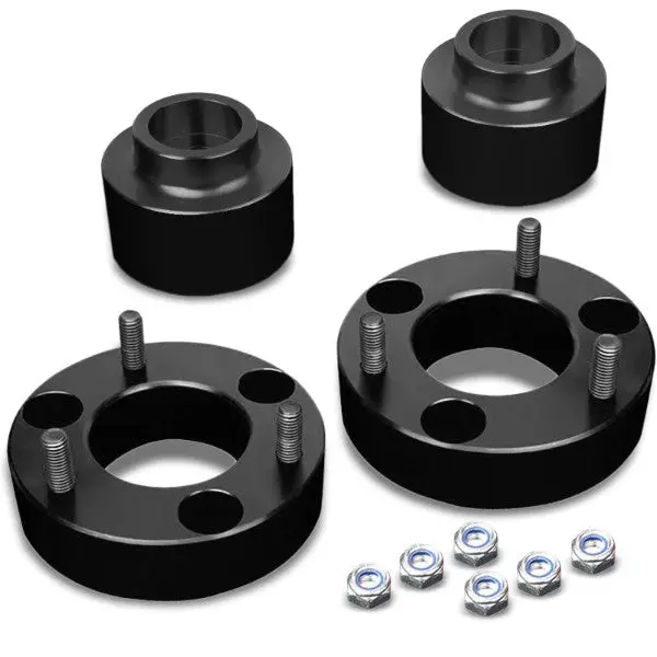 2"F/2"R Black Strut Top/Spring Leveling Lift Kit Spacer For 09-10 Dodge Ram 1500 1