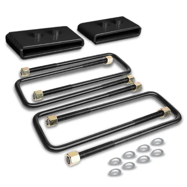 1" Rear Black Leaf Spring Mount Leveling Lift Kit Blocks For 04-17 Ford F-150 1
