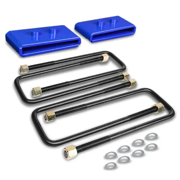 1" Rear Blue Leaf Spring Mount Leveling Lift Kit Blocks For 04-17 Ford F-150 1