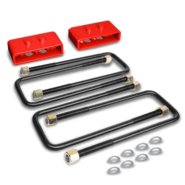 1.5" Rear Red Leaf Spring Mount Leveling Lift Kit Blocks For 04-17 Ford F-150 1