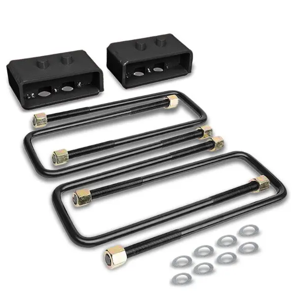 2" Rear Black Leaf Spring Mount Leveling Lift Kit Blocks For 04-17 Ford F-150 1