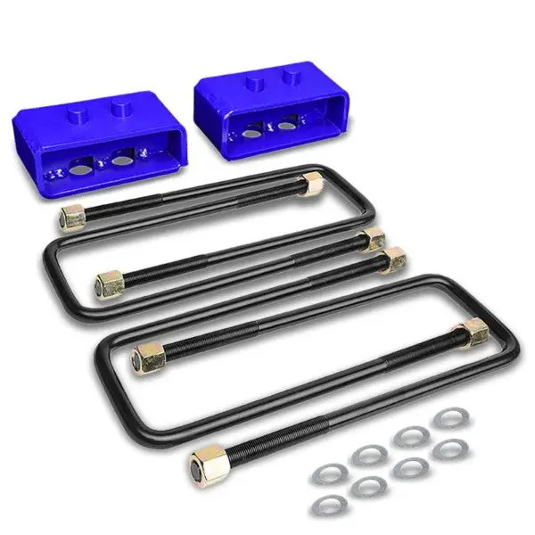 2" Rear Blue Leaf Spring Mount Leveling Lift Kit Blocks For 04-17 Ford F-150 1