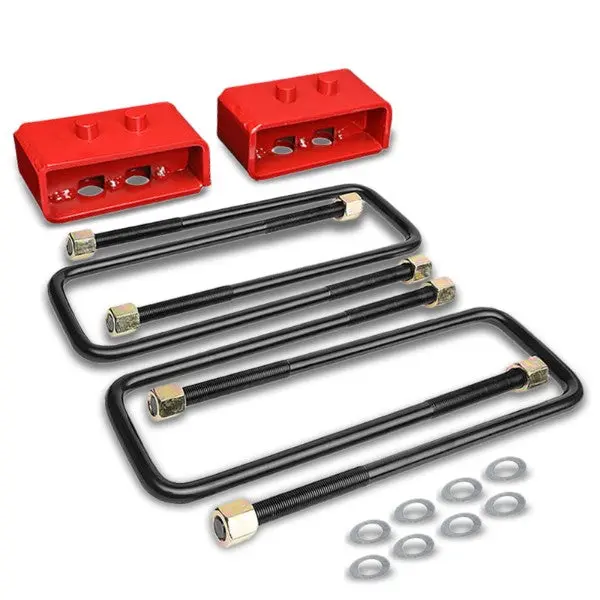 2" Rear Red Leaf Spring Mount Leveling Lift Kit Blocks For 04-17 Ford F-150 1