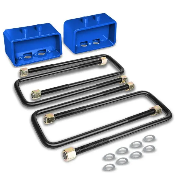 3" Rear Blue Leaf Spring Mount Leveling Lift Kit Blocks For 04-17 Ford F-150 1