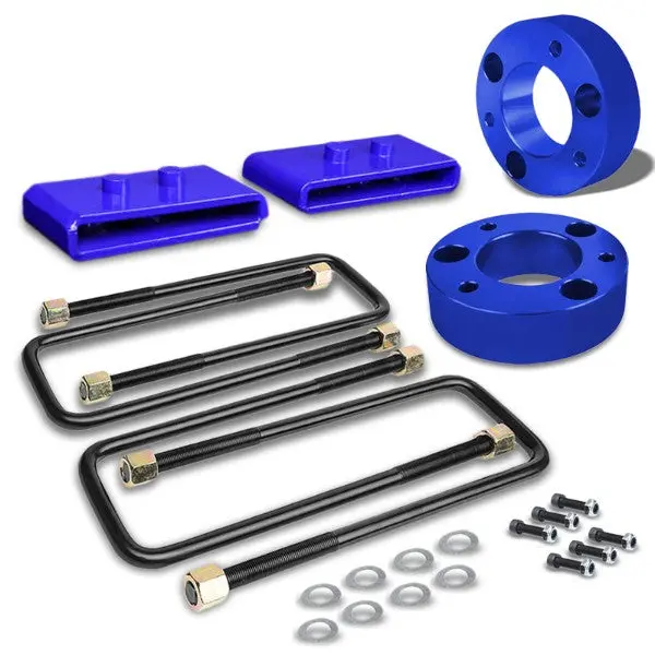3" F/1" R Blue Strut Top/Spring Mt Leveling Lift Kit Spacer/Block For 04-17 F150 1
