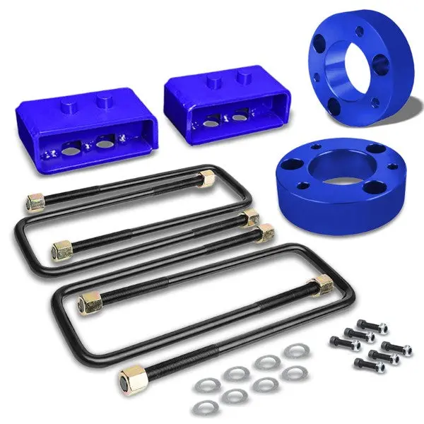 3" F/2" R Blue Strut Top/Spring Mt Leveling Lift Kit Spacer/Block For 04-17 F150 1