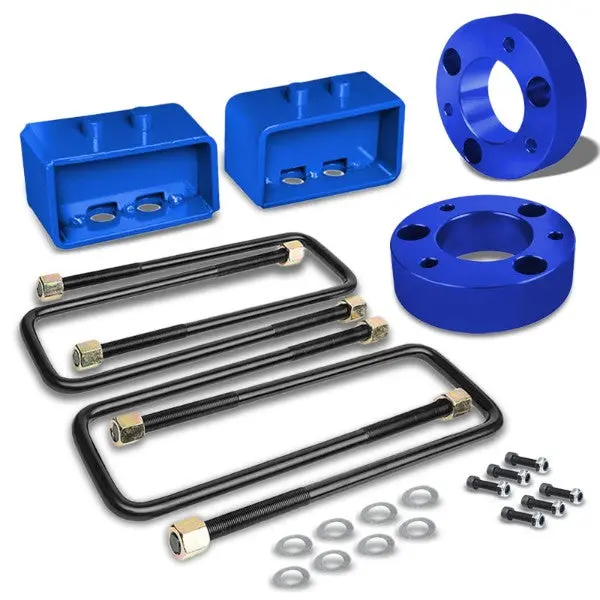 3" F/3" R Blue Strut Top/Spring Mt Leveling Lift Kit Spacer/Block For 04-17 F150 1
