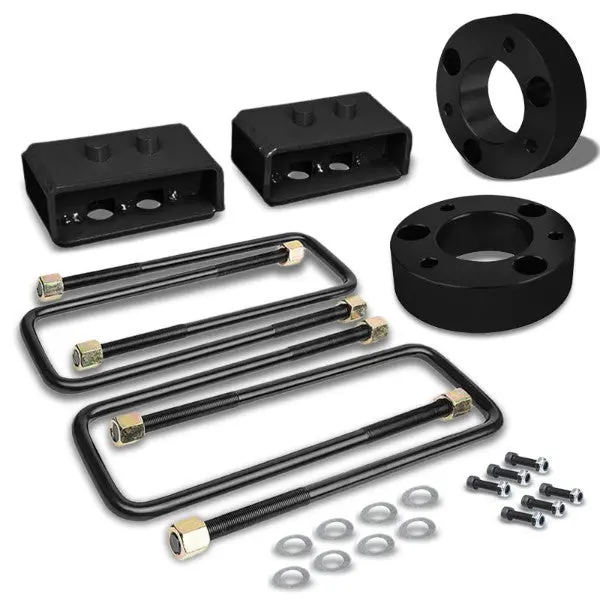 2.5"F/2"R Black Strut Tp/Spring Mt Leveling Lift Kit Spacer/Block For 04-17 F150 1