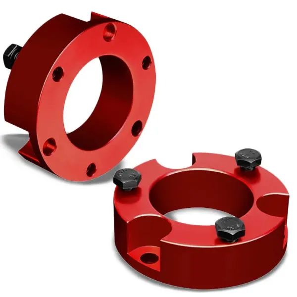 3" Front Red Strut Top Mount Leveling Lift Kit Spacer For 00-06 Toyota Tundra 1