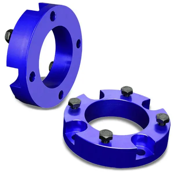 2" Front Blue Strut Top Mount Leveling Lift Kit Spacer For 07-18 Toyota Tundra 1
