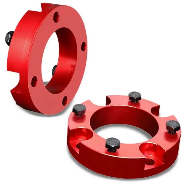 2" Front Red Strut Top Mount Leveling Lift Kit Spacer For 07-18 Toyota Tundra 1