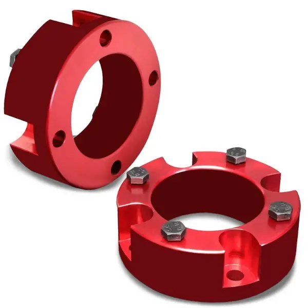 3" Front Red Strut Top Mount Leveling Lift Kit Spacer For 07-18 Toyota Tundra 1