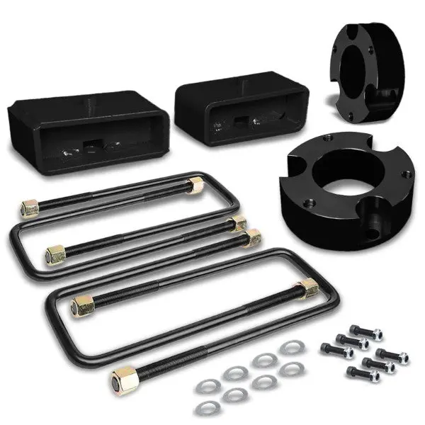 3"F/2"R Blk Strut Tp/Lf Spring Mt Lvling Lift Kit Spacer/Block For 00-06 Tundra 1