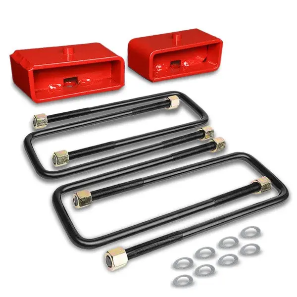 2" Rear Red Leaf Spring Mount Leveling Lift Kit Block For 95-17 Toyota Tacoma 1
