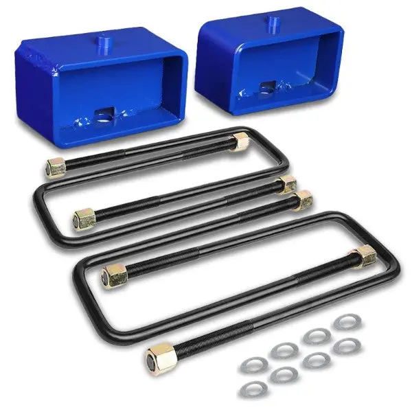 3" Rear Blue Leaf Spring Mount Leveling Lift Kit Block For 95-18 Toyota Tacoma 1