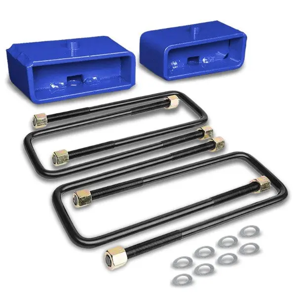 2" Rear Blue Leaf Spring Mount Leveling Lift Kit Block For 00-17 Toyota Tundra 1