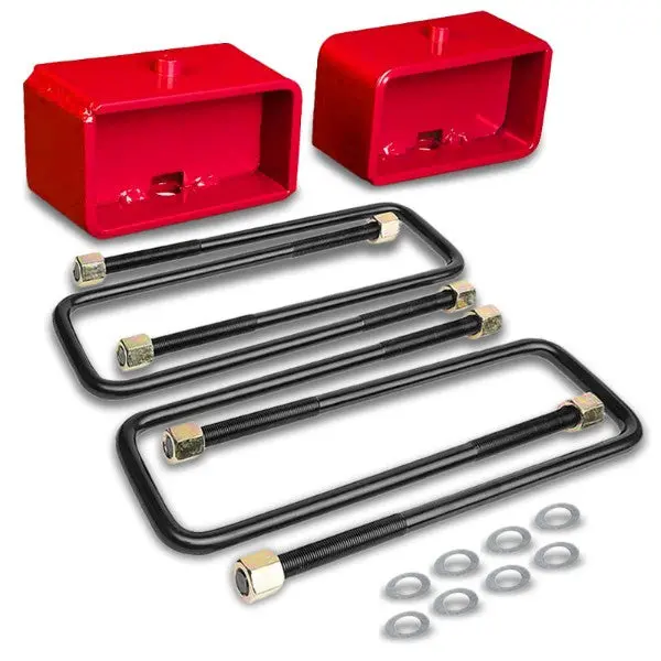 3" Rear Red Leaf Spring Mount Leveling Lift Kit Block For 00-18 Toyota Tundra 1