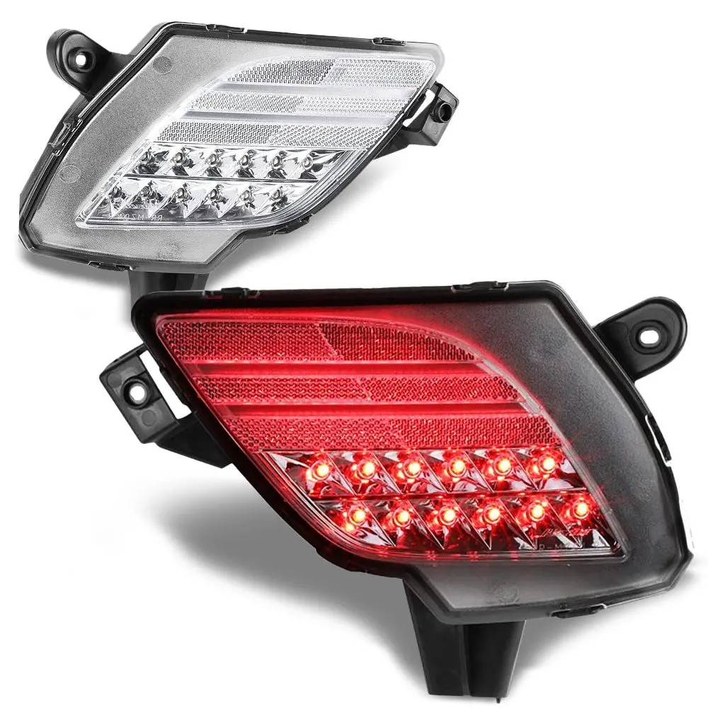 Clear Lens Rear Led Drl/Brake Light/Turn Signal Bumper Light For 13-16 Cx-5 Ke 1