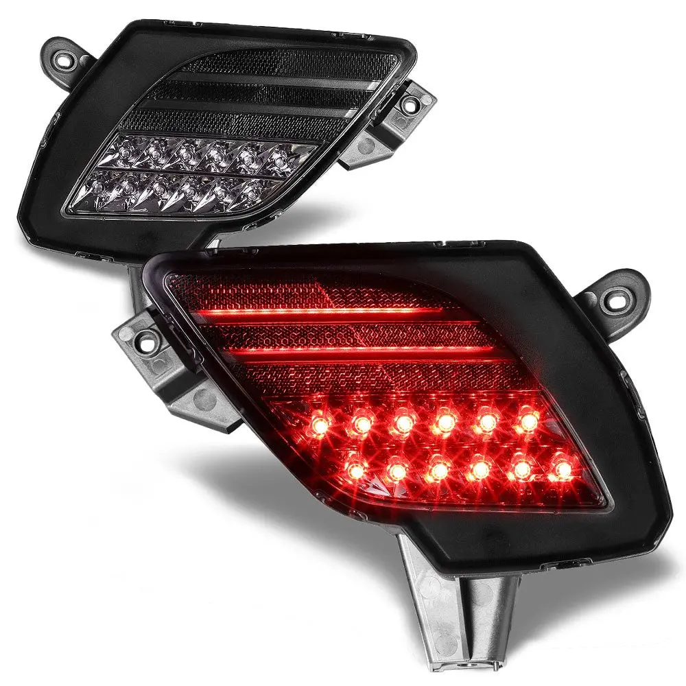 Smoke Lens Rear Led Drl/Brake Light/Turn Signal Bumper Light For 13-16 Cx-5 Ke 1