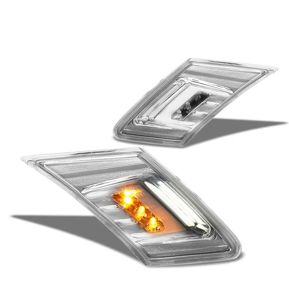 Chrome/Clear Front Bumper Led Turning Signal Side Marker Light For Frs Brz 86 1