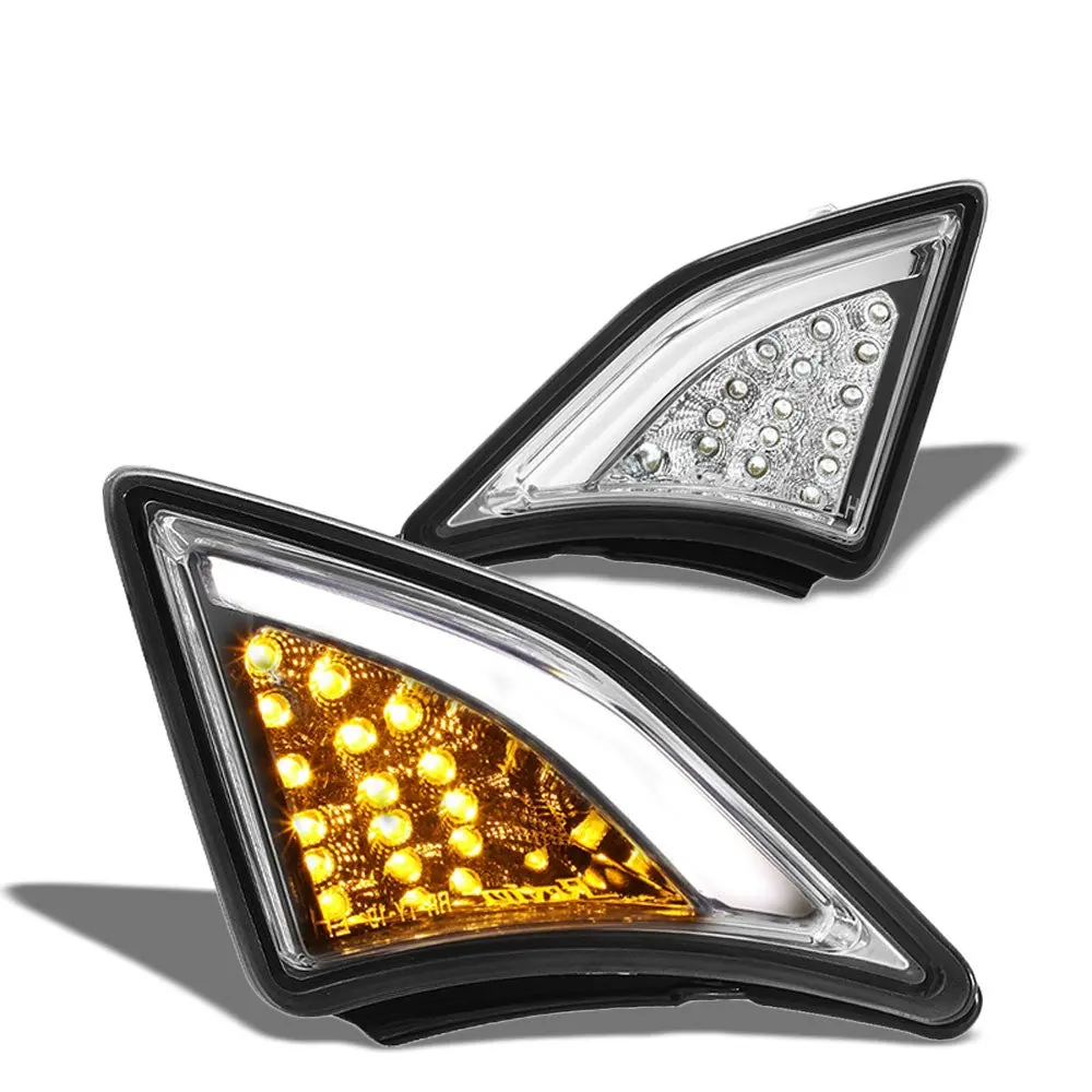 Chrome/Clear Len Front Bumper Led Turning Signal Corner Light Lamp For Scion Frs 1