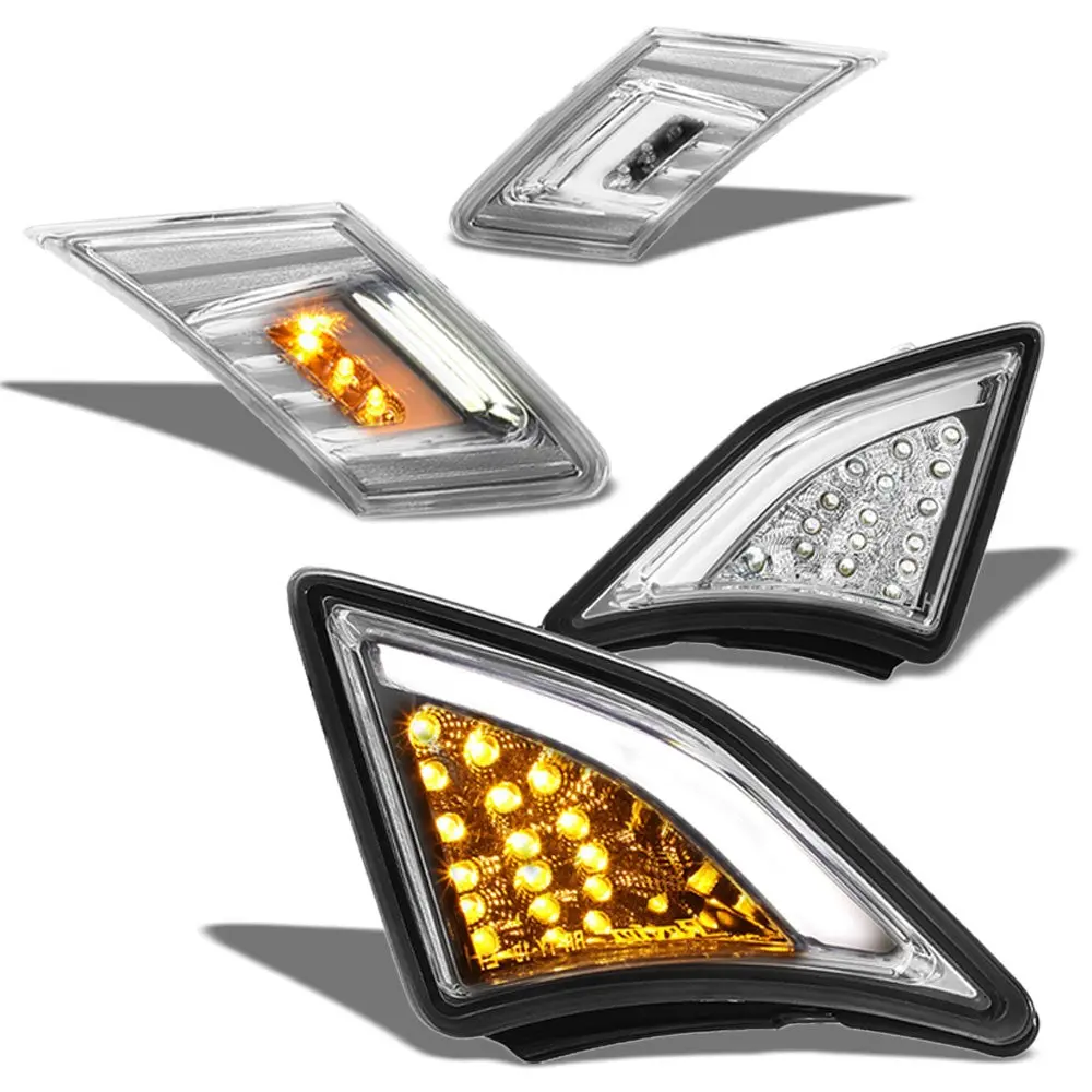 Chrome/Clear Len Front Led Turning Signal Corner/Side Marker Light For Scion Frs 1