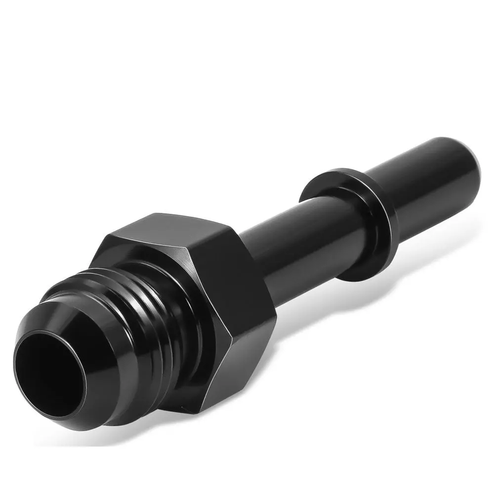 Bfc Push-On Hose End (Quick-Disconnect) To An Male Fuel Line Efi Fitting Adapter [Straight] [-6 To 5/16" Barb] [Black] 1