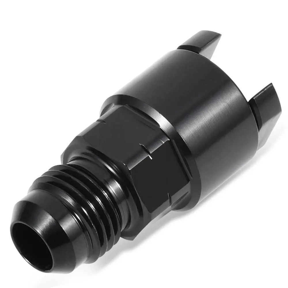 Bfc Push-On Hose End (Sae Quick-Disconnect) To An Male Fuel Line Efi Fitting Adapter [Straight] [-6 To 3/8" Od Tube] 1
