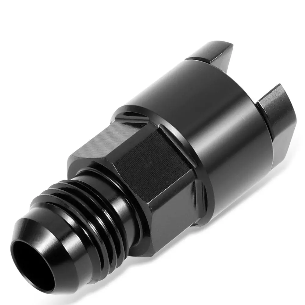 Bfc Push-On Hose End (Sae Quick-Disconnect) To An Male Fuel Line Efi Fitting Adapter [Straight] [-6 To 5/16" Od Tube] 1