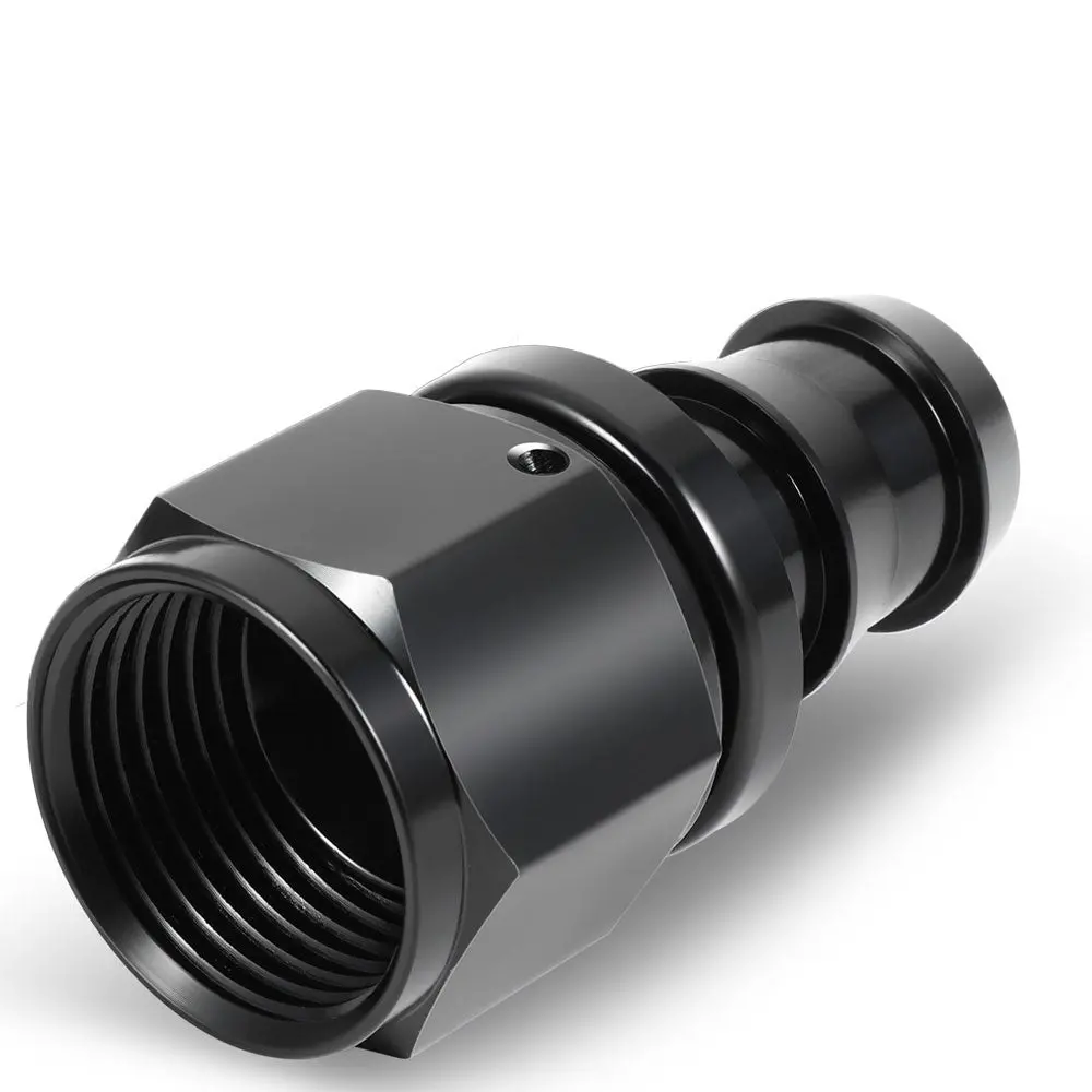 Bfc Push-On Hose End To An Female An Fitting Adapter [Straight] [-12 To 3/4" Barb] [Aluminum, Black] 1