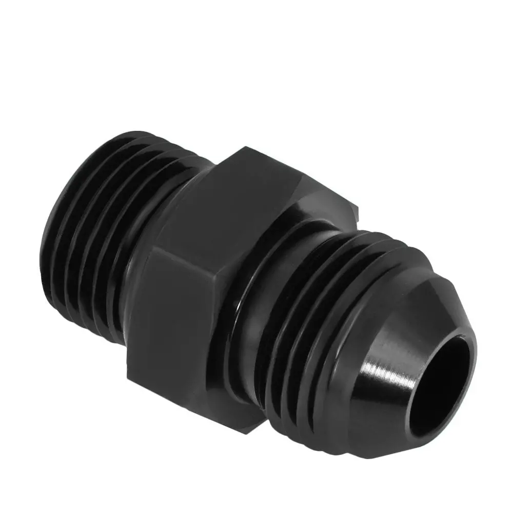 Black -8 To M18 X 1.5 Straight [An Male To Male Union Adapter] Oil/Fuel An Fitting 1