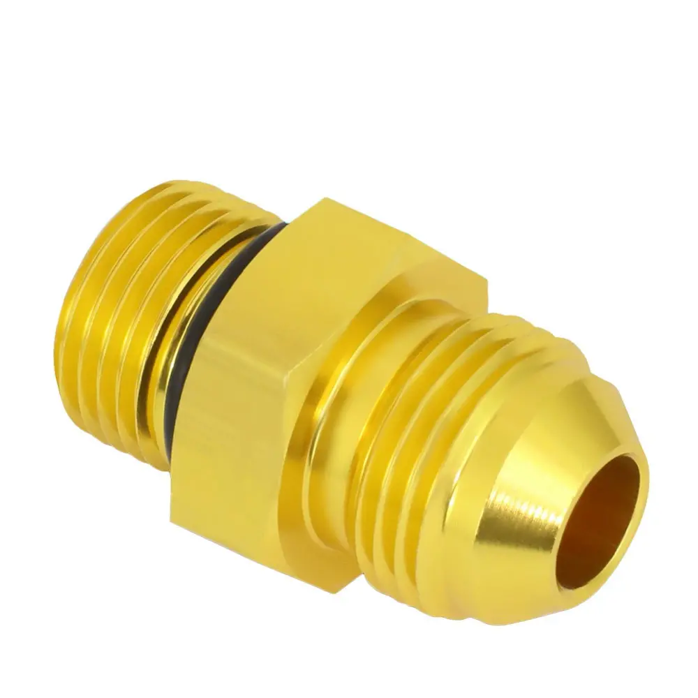 Gold -8 To M18 X 1.5 Straight [An Male To Male Union Adapter] Oil/Fuel An Fitting 1