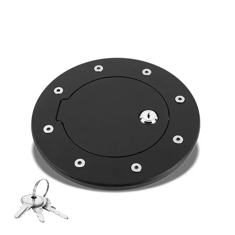 Black Bolt-On Gas Fuel Tank Door Cover Cap+Lock+Key For Hummer 03-09 H2 Gmt913 1