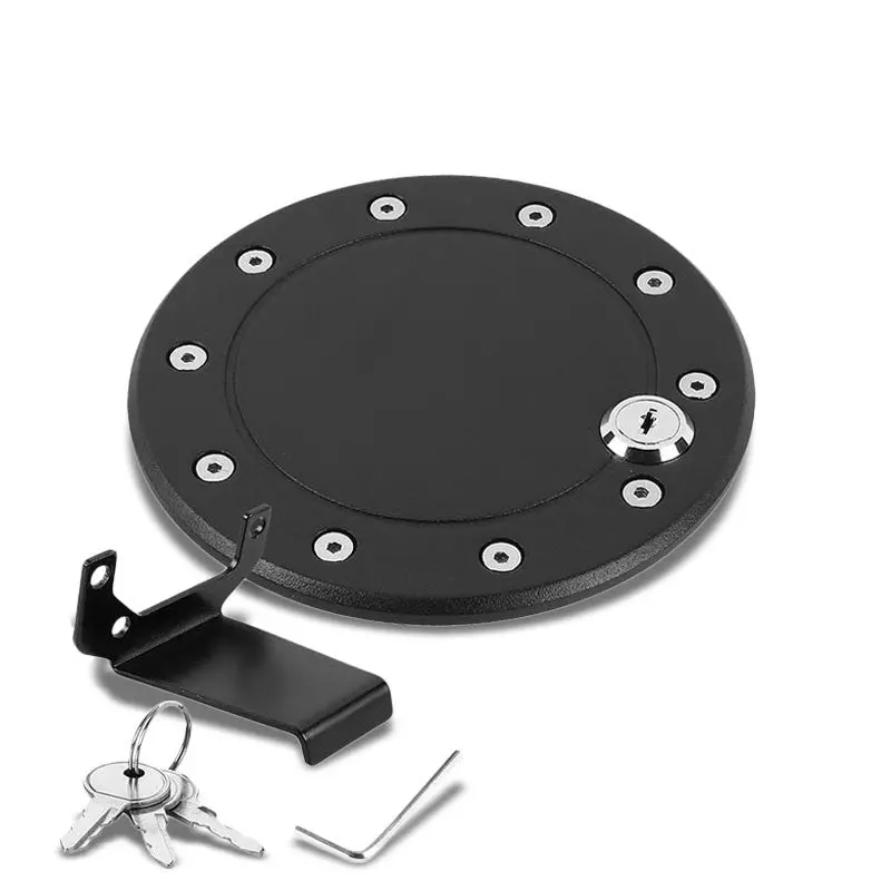 Black Bolt-On Gas Fuel Tank Door Cover Cap+Lock+Key For Ford 09-14 F-150 V6/V8 1