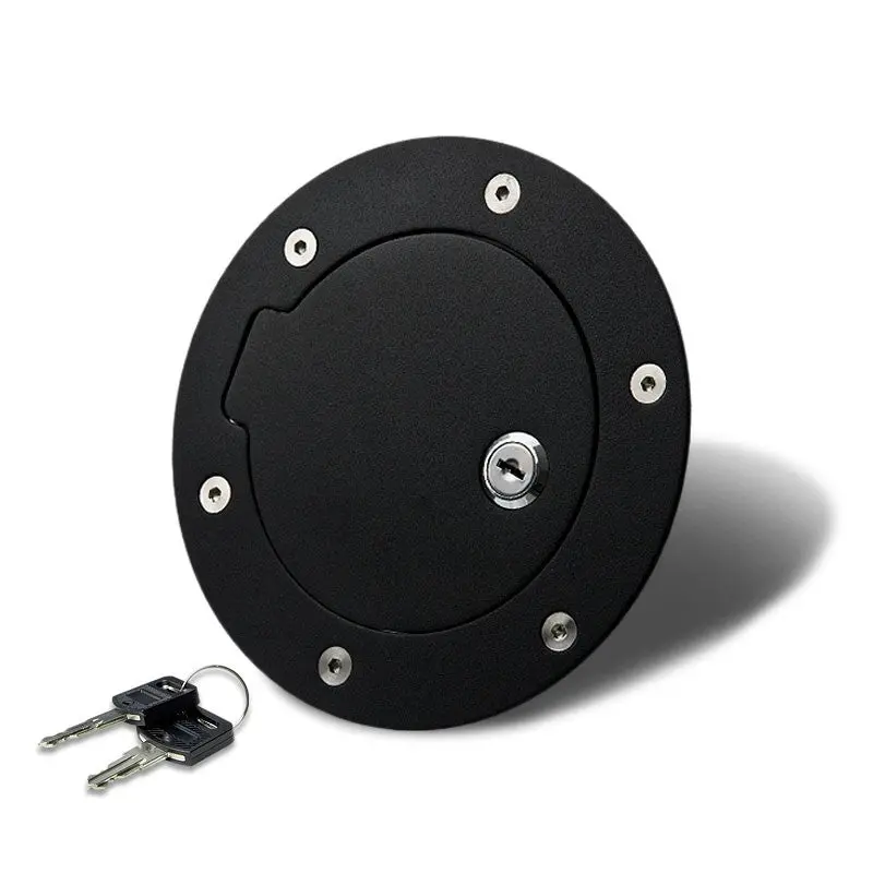Black Bolt-On Gas Fuel Tank Door Cover Cap+Lock+Key For Dodge Ram Pickup Dakota 1