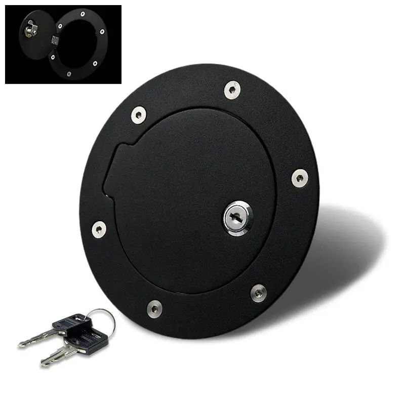 Black Bolt-On Gas Fuel Tank Door Cover Lock+Key For Dodge 02-09 Ram 1500 2500 1