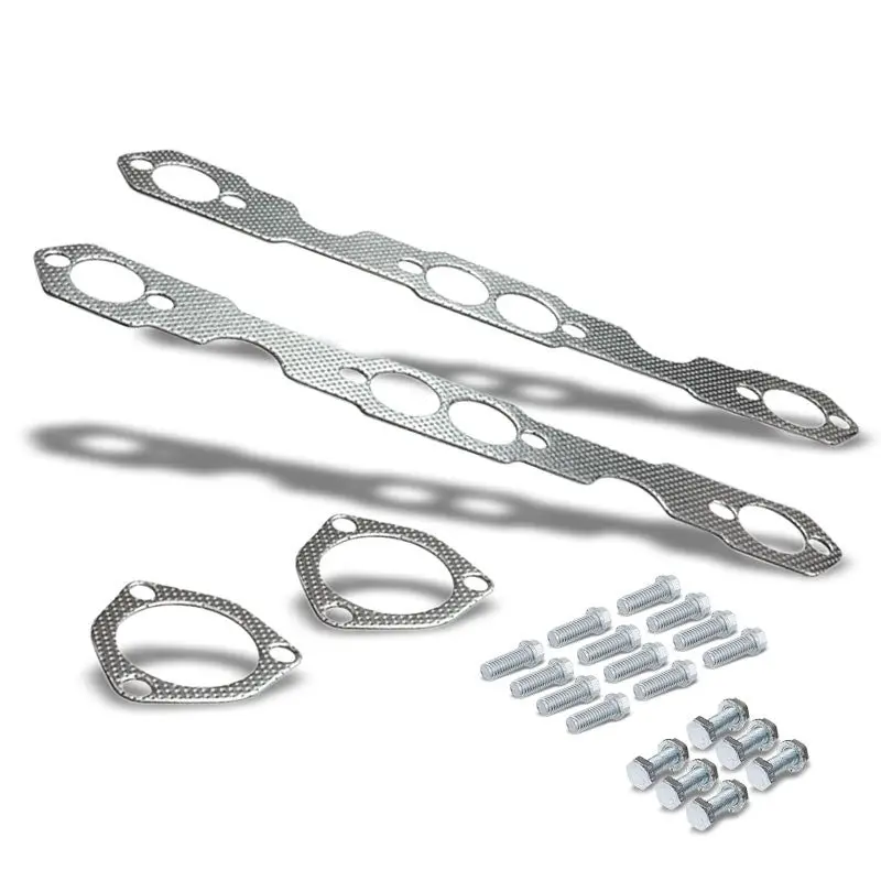 Bfc Aluminum Graphite Exhaust Gasket Replacement For 55-57 Chevrolet Bel Air V8 1