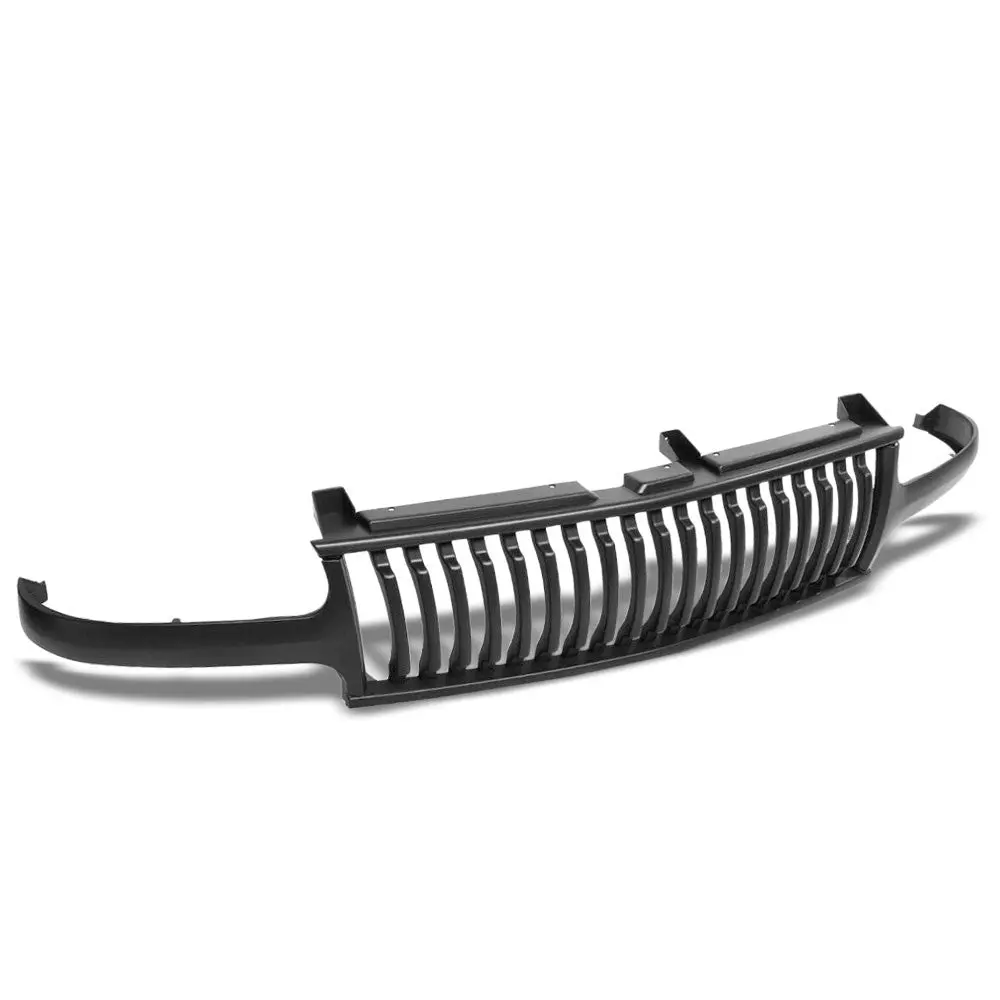 Abs Plastic Matte Black Badgeless Fence Front Grille For 01-06 Chevy Tahoe 1
