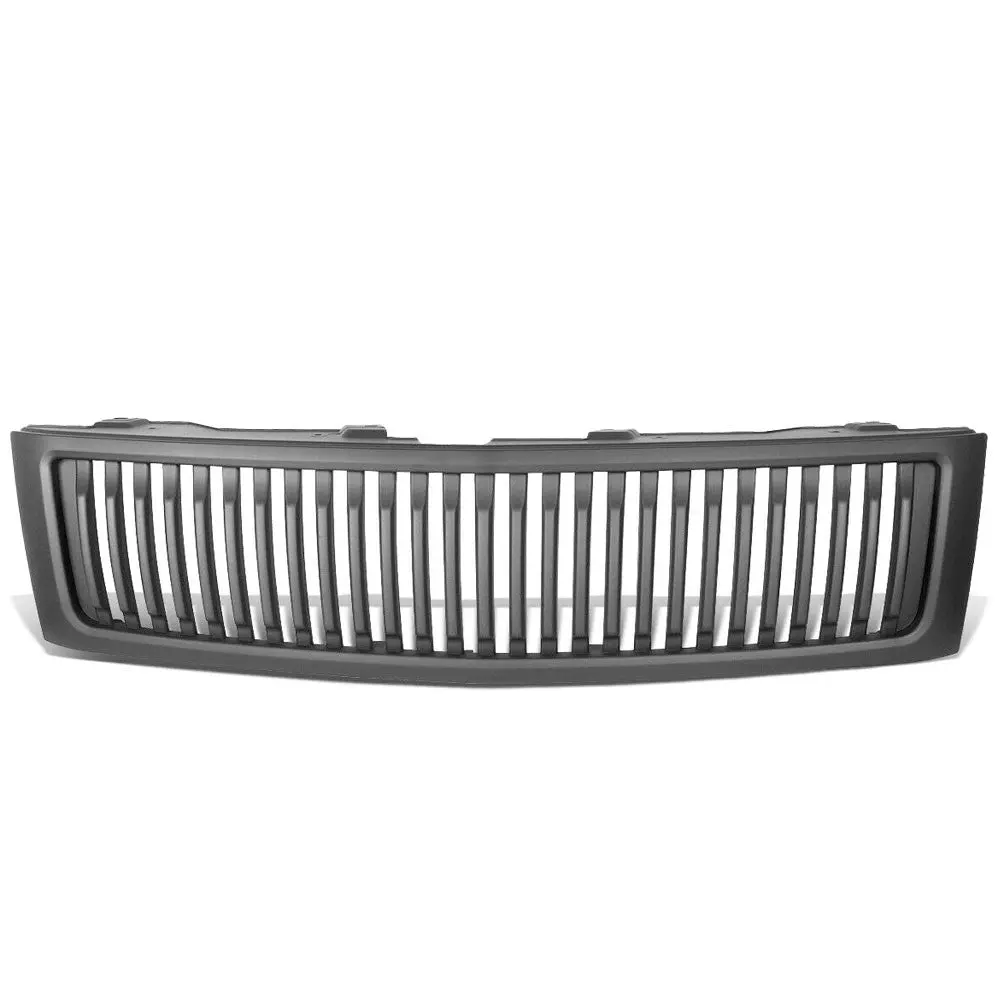 Matte Black Badgeless Vertical Style Front Grille For 07-13 Silverado 1500 1