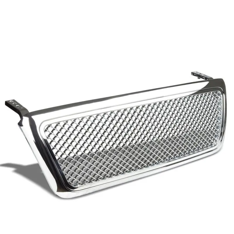 Chrome Diamond Mesh Style Replacement Grille For Ford 04-08 F-150 V6/V8 Sohc 1