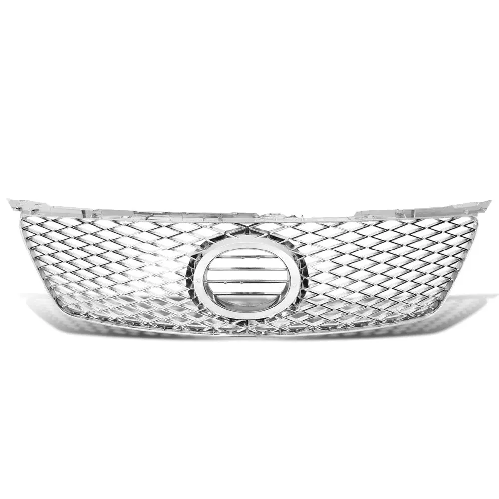 Chrome Badgeless Vertical Slat Style Front Grille For 06-08 Is250 1