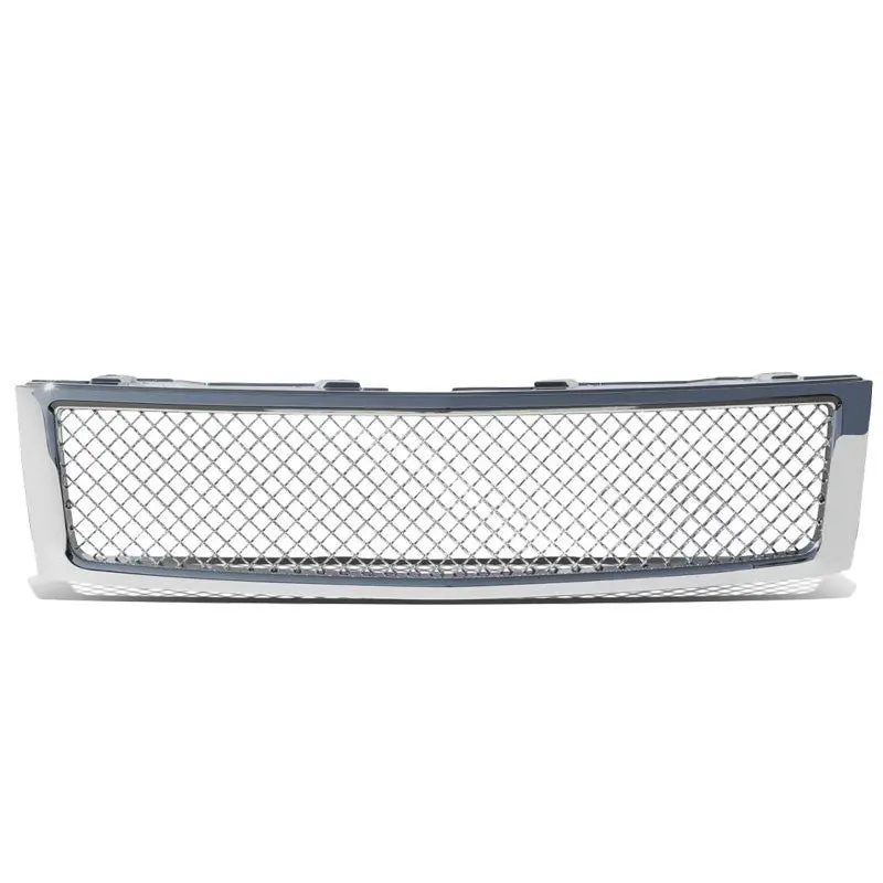 Chrome Diamond Mesh Style Front Grille For 07-13 Chevrolet Silverado 1500 V6/V8 1