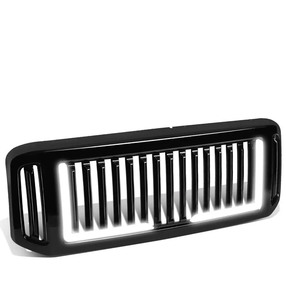Glossy Black Vertical W/Led Drl Front Grille For 05 Excursion/05-07 F-Series Super Duty 1